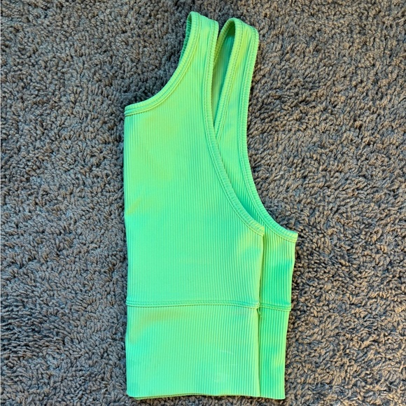 Lululemon Power Pivot Ribbed Tank Top Scream Green Size 4 - Picture 6 of 6